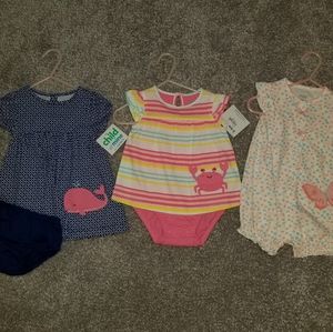 NWT Bundle set of three 3-6 mo outfits
